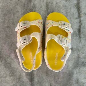 New Mini Melissa Girl's Wide II Double Buckle Sandal Multi Spot Size 9